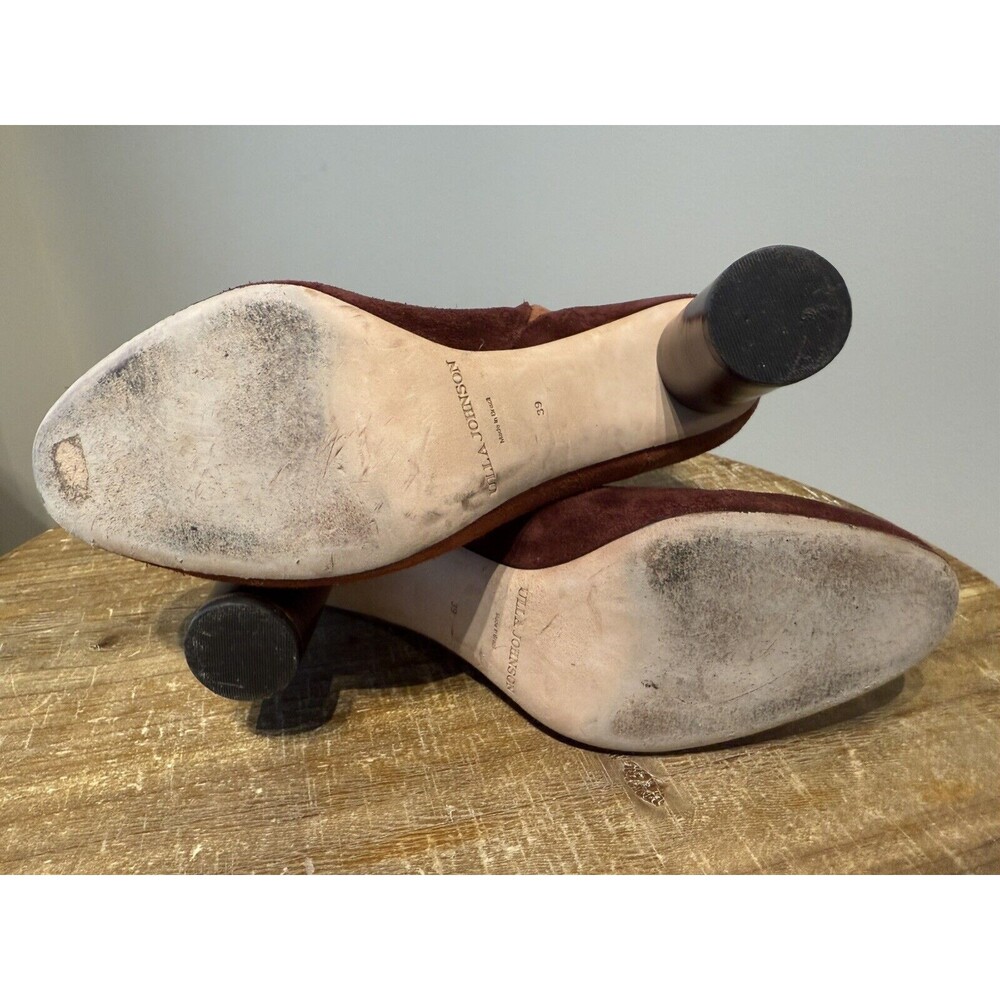 Ulla Johnson 8.5 Carin Brown Patchwork Leather Su… - image 8